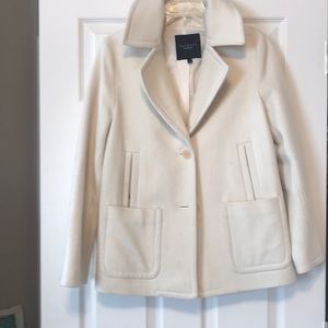 Talbots short off white jacket.